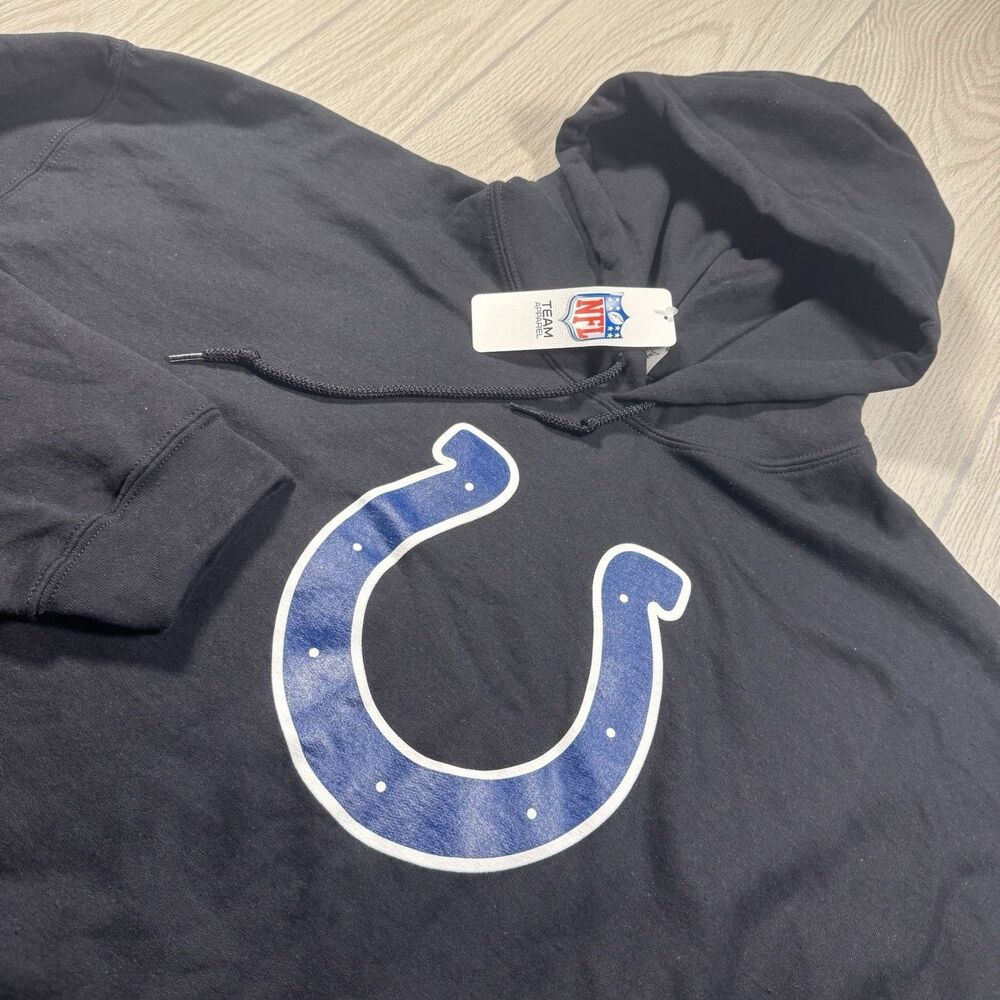 Indianapolis Colts Hoodie Men’s 3XL Black Logo NFL Team Apparel Football New